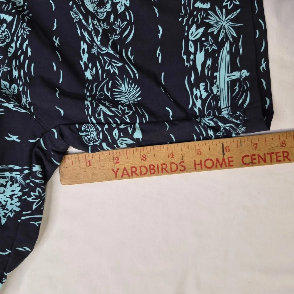 Columbia Swim Trunks Boys XL‎ (18/20) Black Blue Fishing Print PFG Omni-Shade